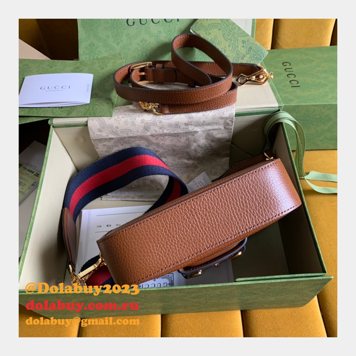 high quality G*u*i replica horsebit 1955 mini bag 658574 gg supreme canvas