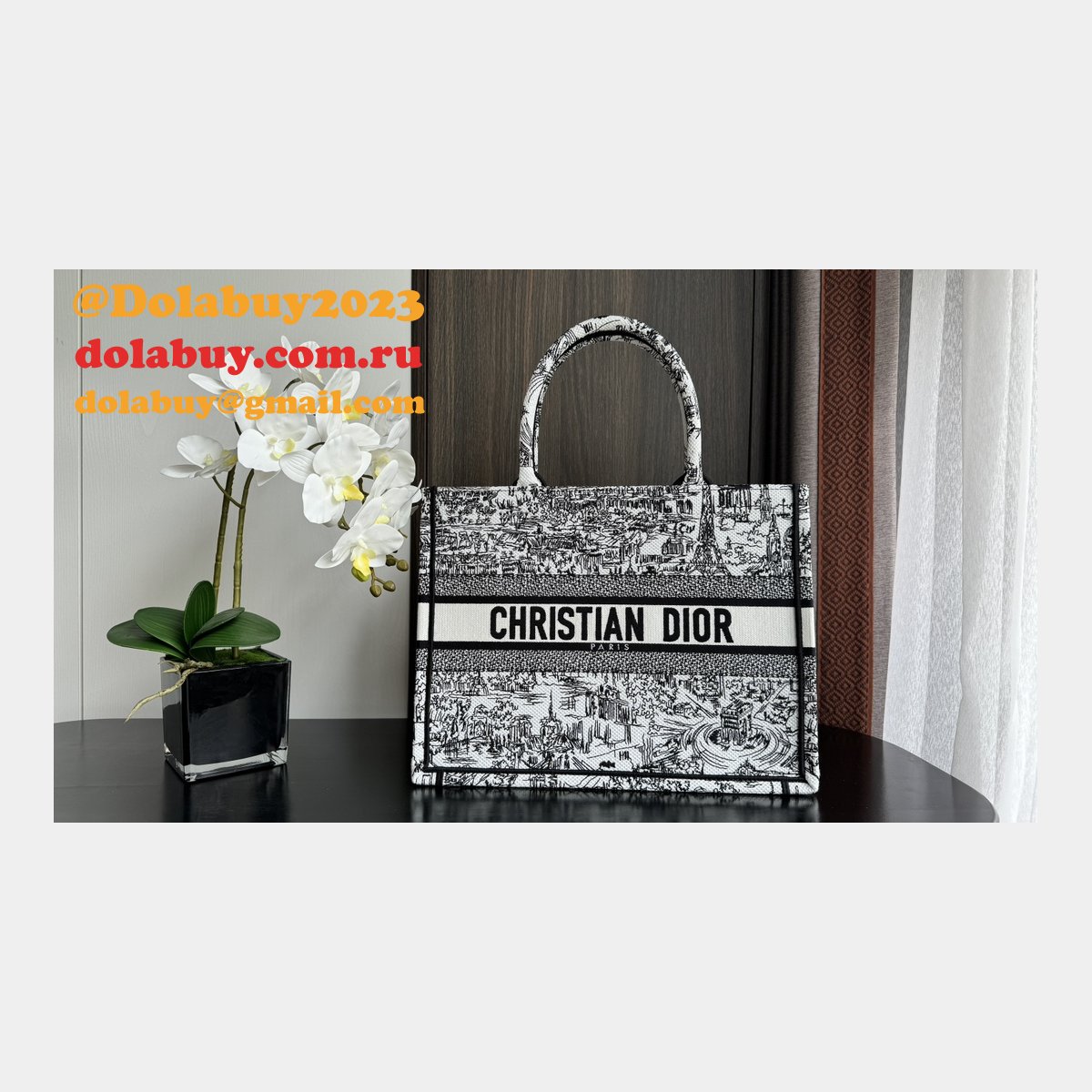 Top Quality CD Book Tote Fake 36CM Christian Dior Bags