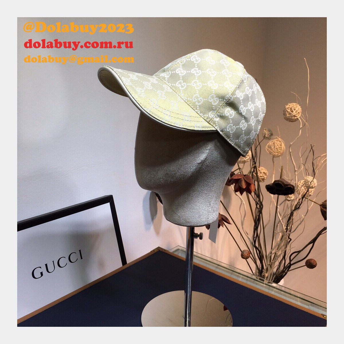 Replica Gucci Cowhide leather adjustment strap hats