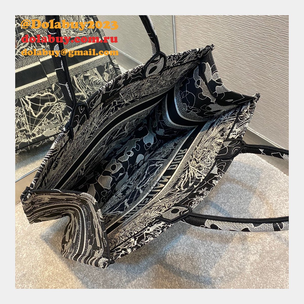 Fake Dior CD Book Tote 41.5CM Bag