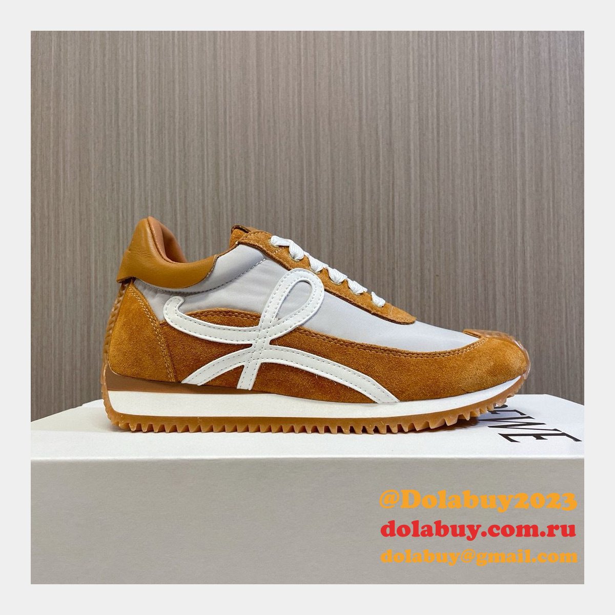 Fashion Loewe Flow Runner In Nylon And Suede