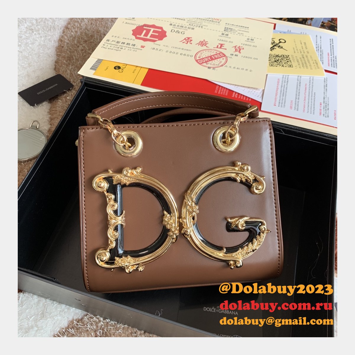 Designer Replica Dolce & Gabbana Drawstring Tote DG Girls 5180 Bags