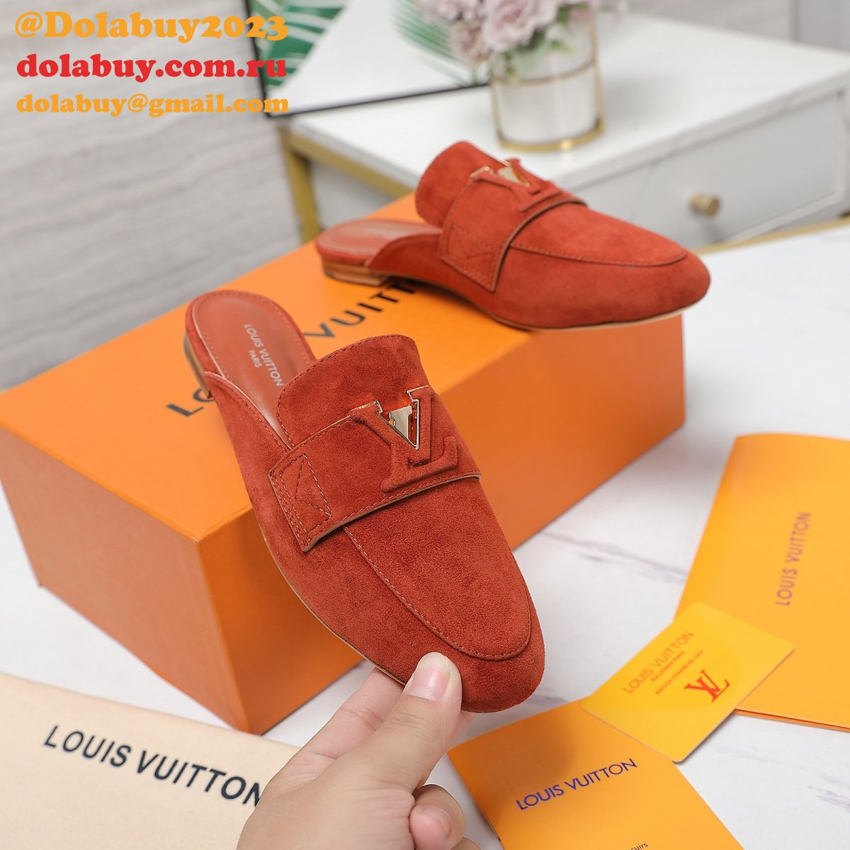 Top Quality LV loafer slippers Best Wholesale shoes
