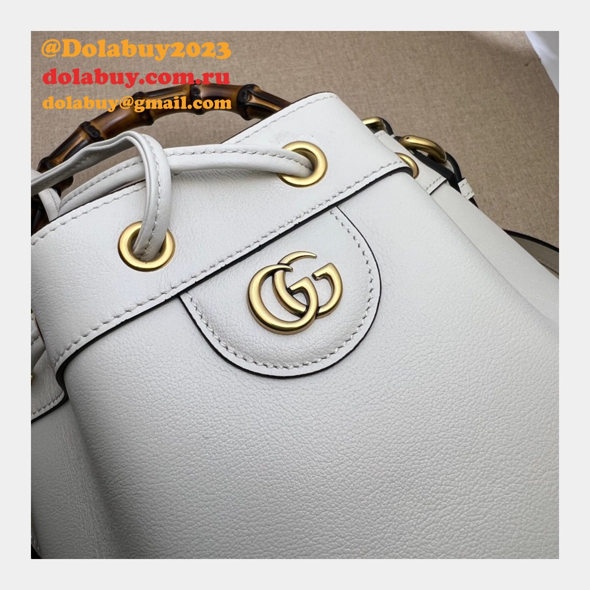 G*u*i diana top replica handle 724652 bucket aaa+ bag