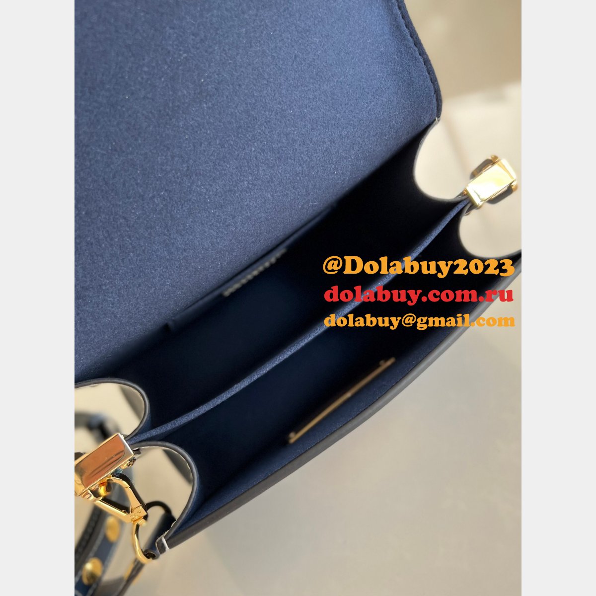 Designer Replica Louis Vuittons Dauphine M59716 Bag Denim Blue 2022