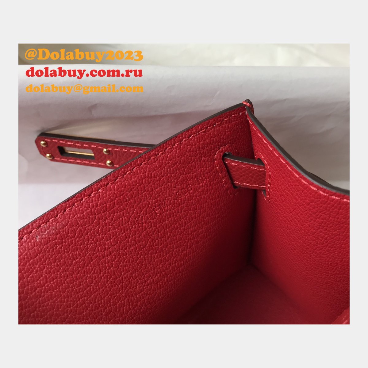 Luxury Hermes EPSOM LEATHER Mini Kelly Pouchette