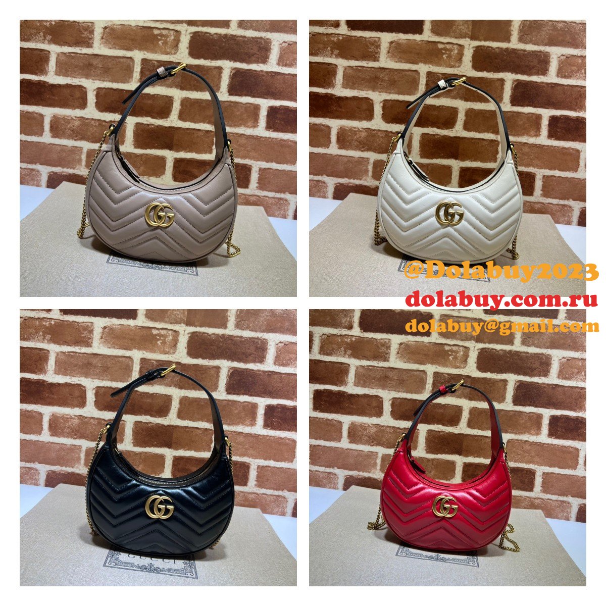 G*u*i best 699514 gg marmont half-moon-shaped replica bag