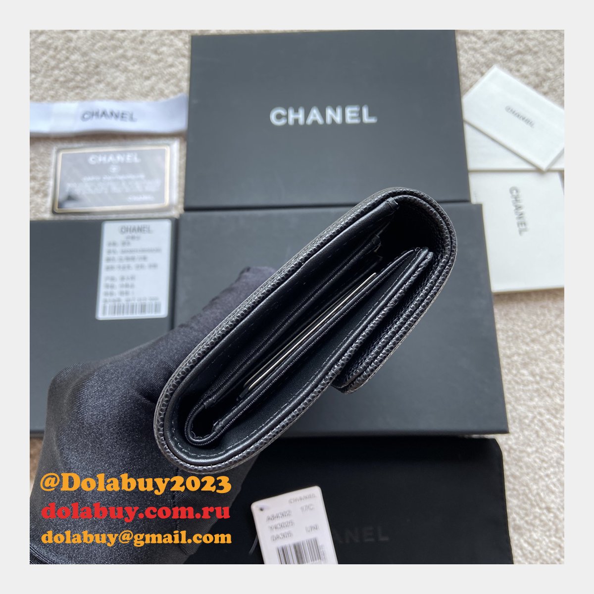 Designer CC Top Quality trifold wallet A84302