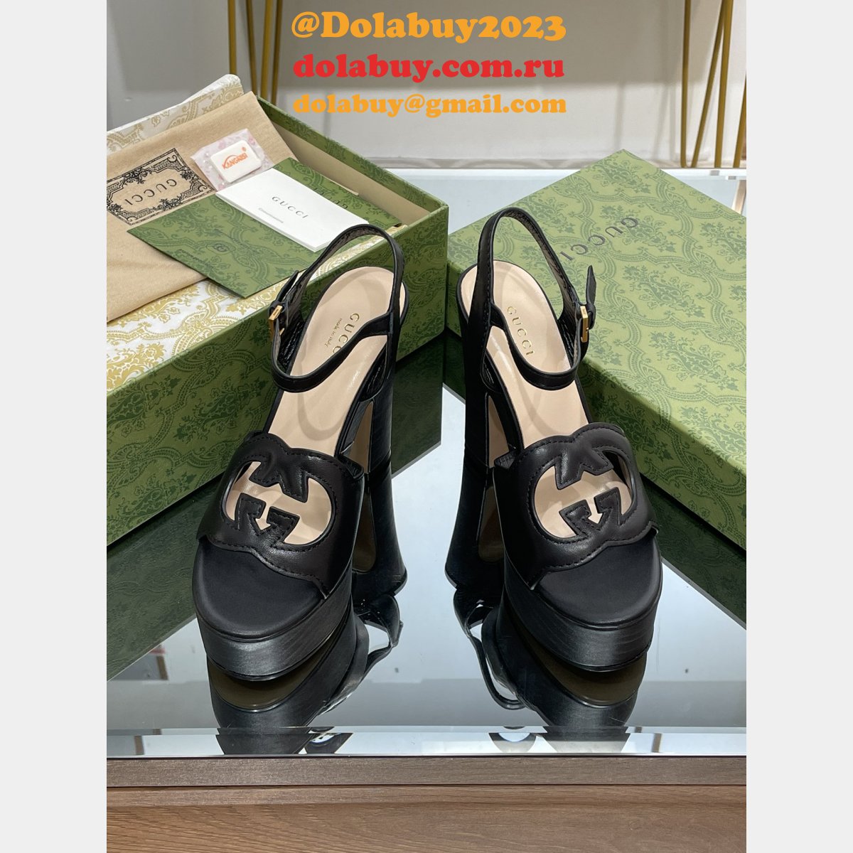 perfect G*u*i cheap replica cutout sandals shoes on 2023 sale