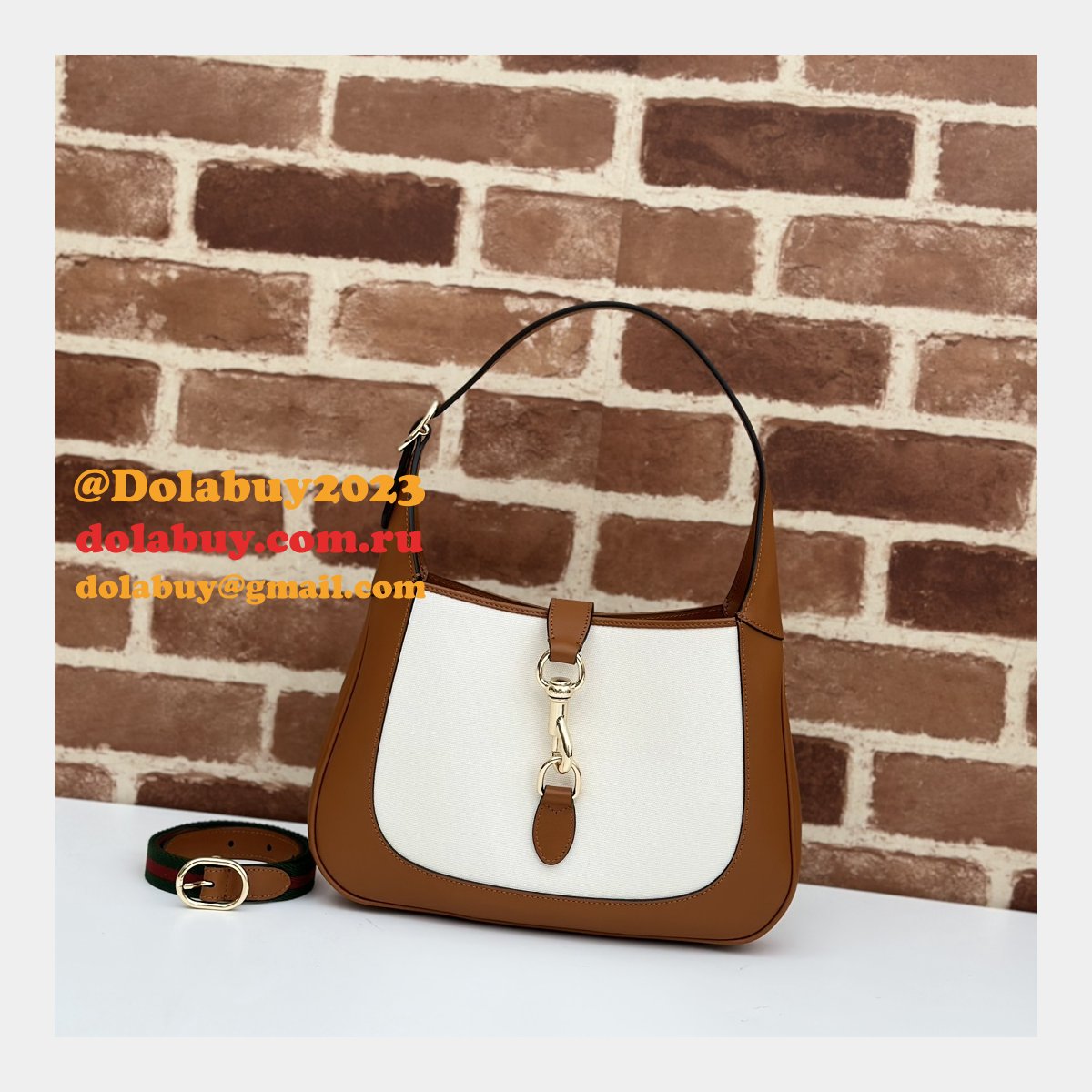 Replcia 782849 Fashion Gucci Jackie Half Moon Shoulder Copy Bag