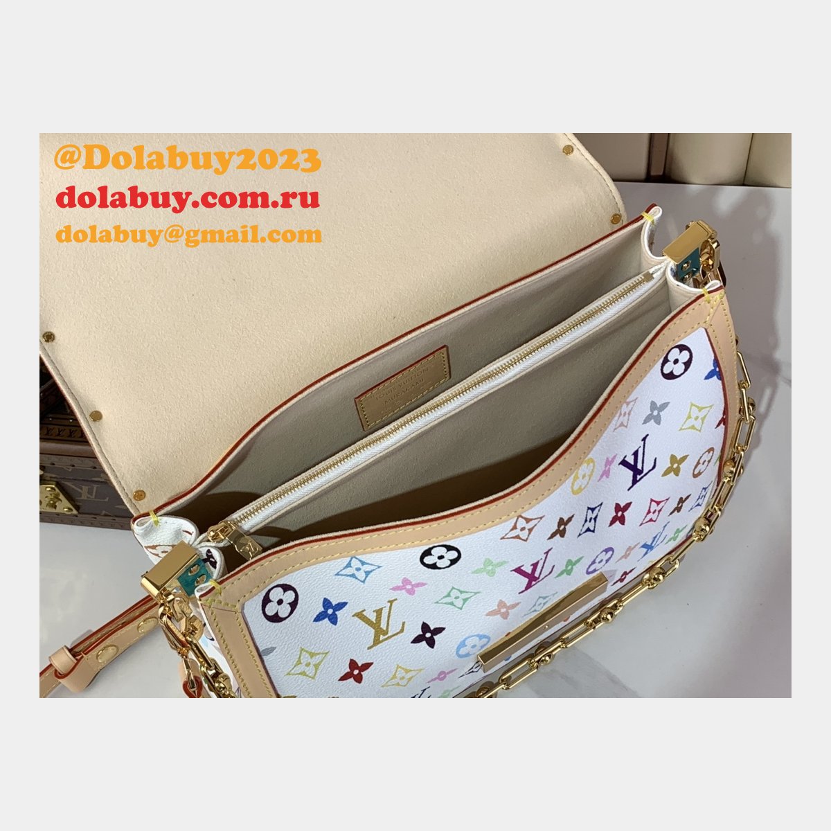 Louis Vuitton M13255 LV x TM Dauphine Soft GM Other Monogram Canvas Bag