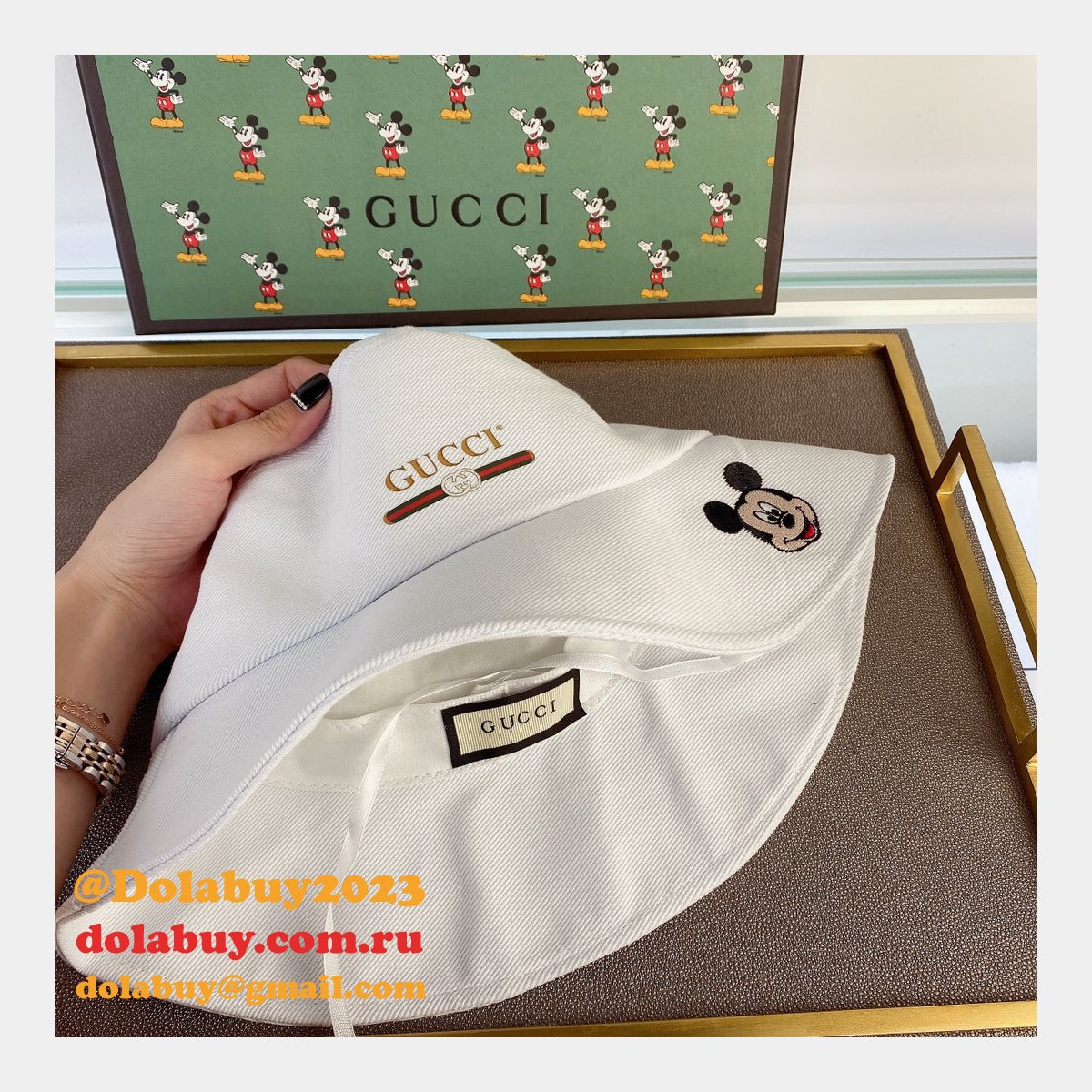 cheap G*u*i mickey fisherman hat