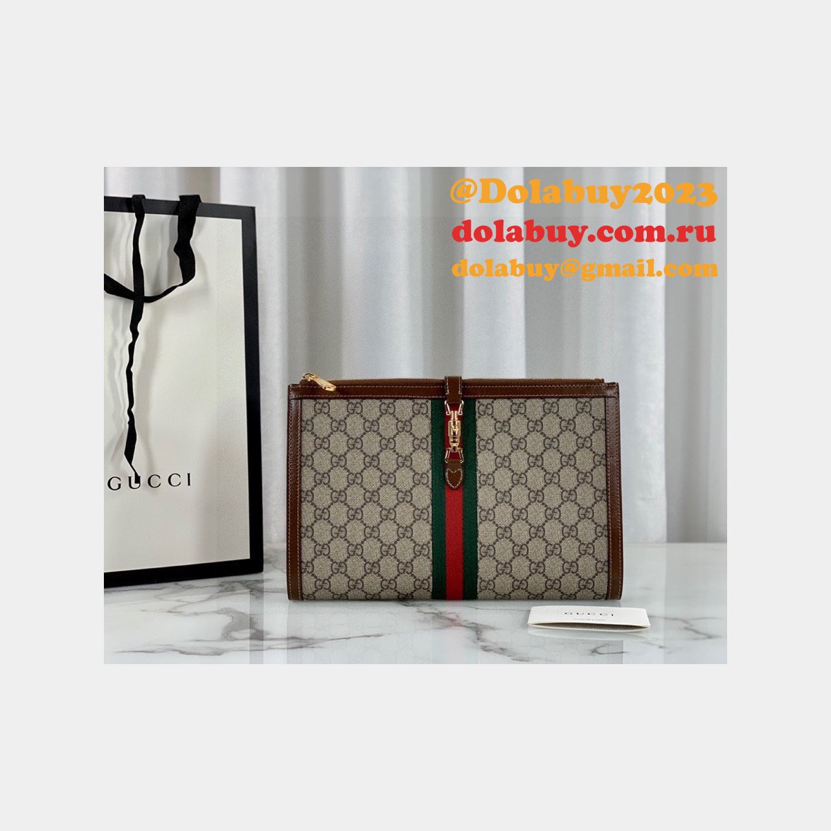Gucci High Quality Beige Jackie 1961 pouch Beige Bag