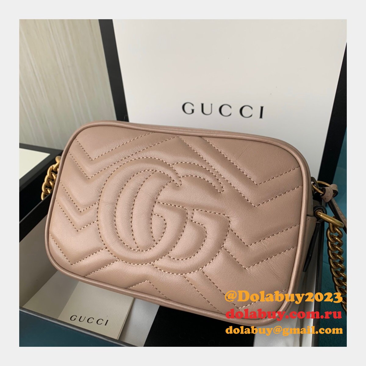 G*u*i replica gg marmont matelassé mini 448065 bag