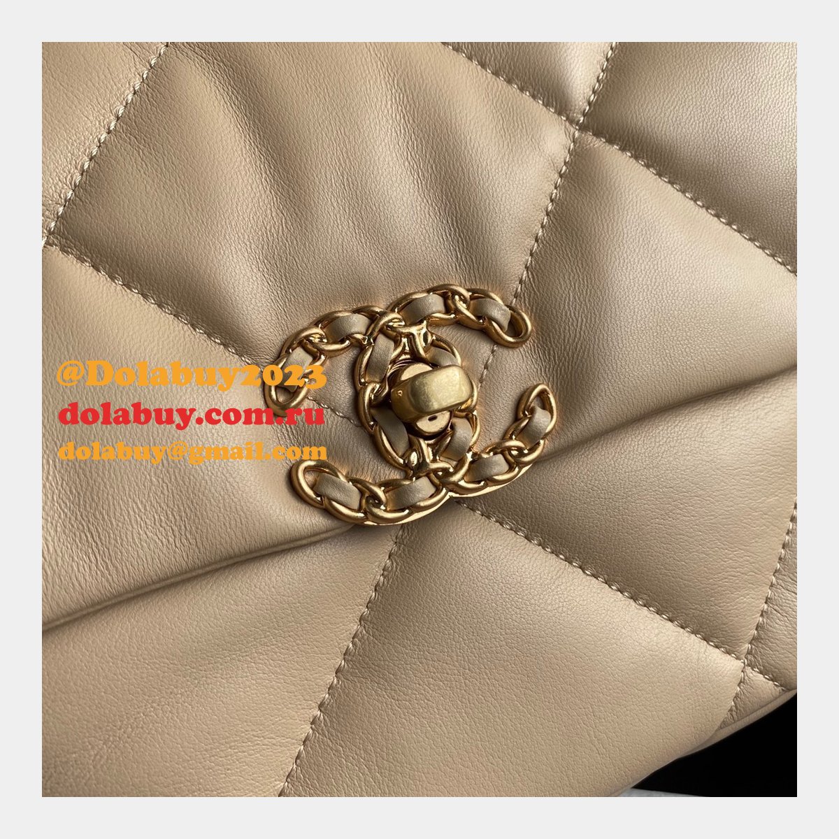 Top CC 19 Bags 2021 Apricot 30CM