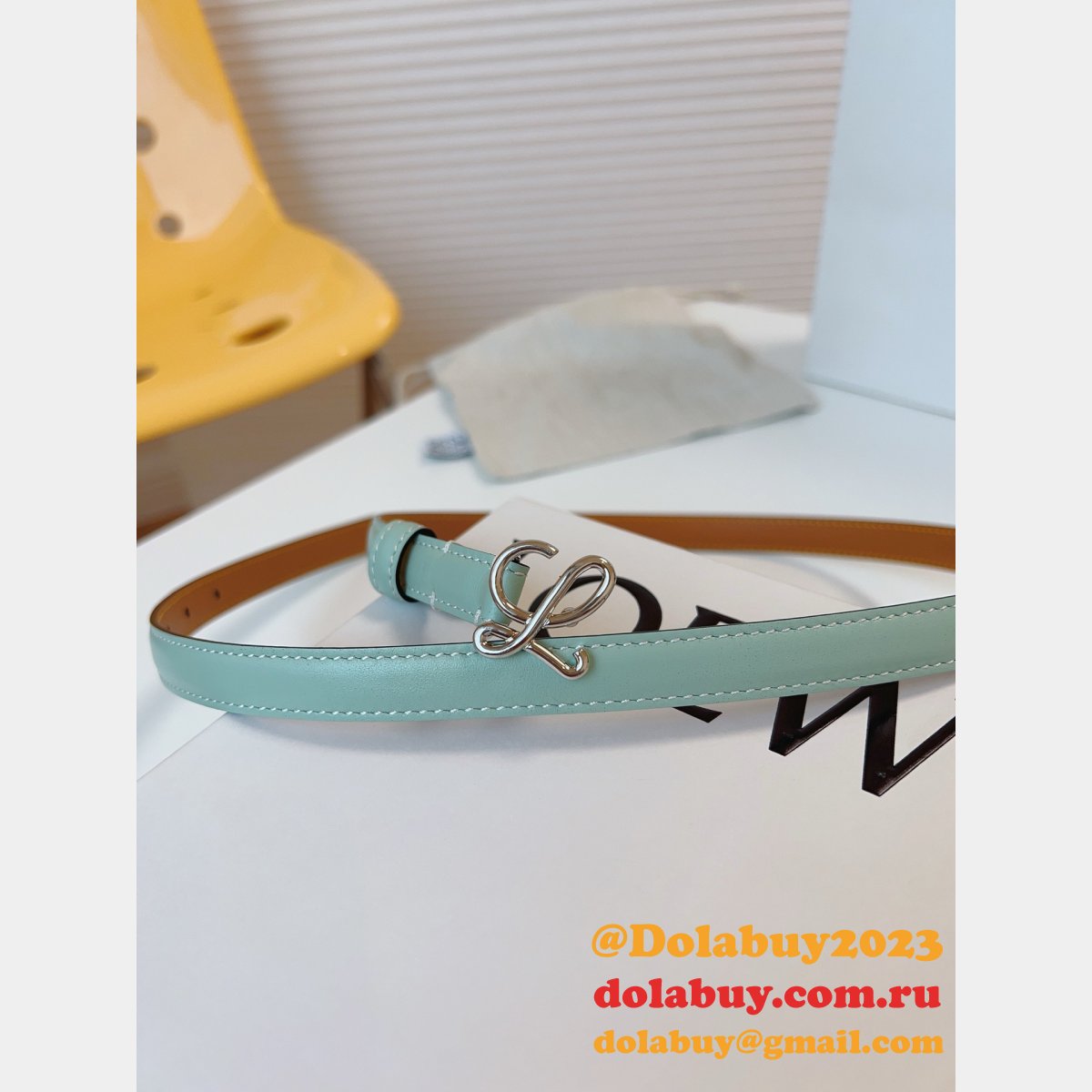 Wholesale Loewe Women Belt 1:1 Mirror Smooth 1.5cm Width