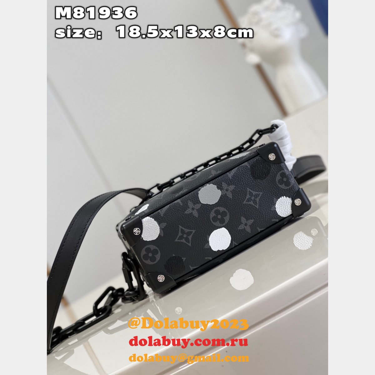 Louis Vuitton LV x YK Designer Soft Trunk Men M81936 Monogram Eclipse Canvas