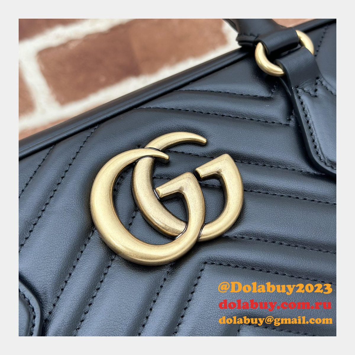 designer 795218 gg marmont G*u*i replica top handle bag