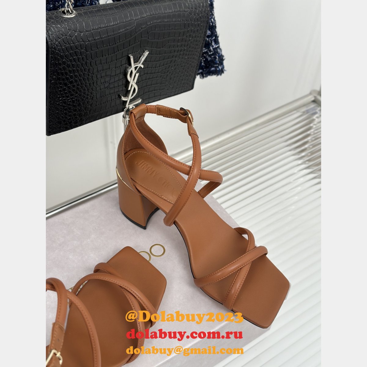 Jimmy Choo Jess Duplicate Slingback Sandals Heel: 6.5 cm Shoes