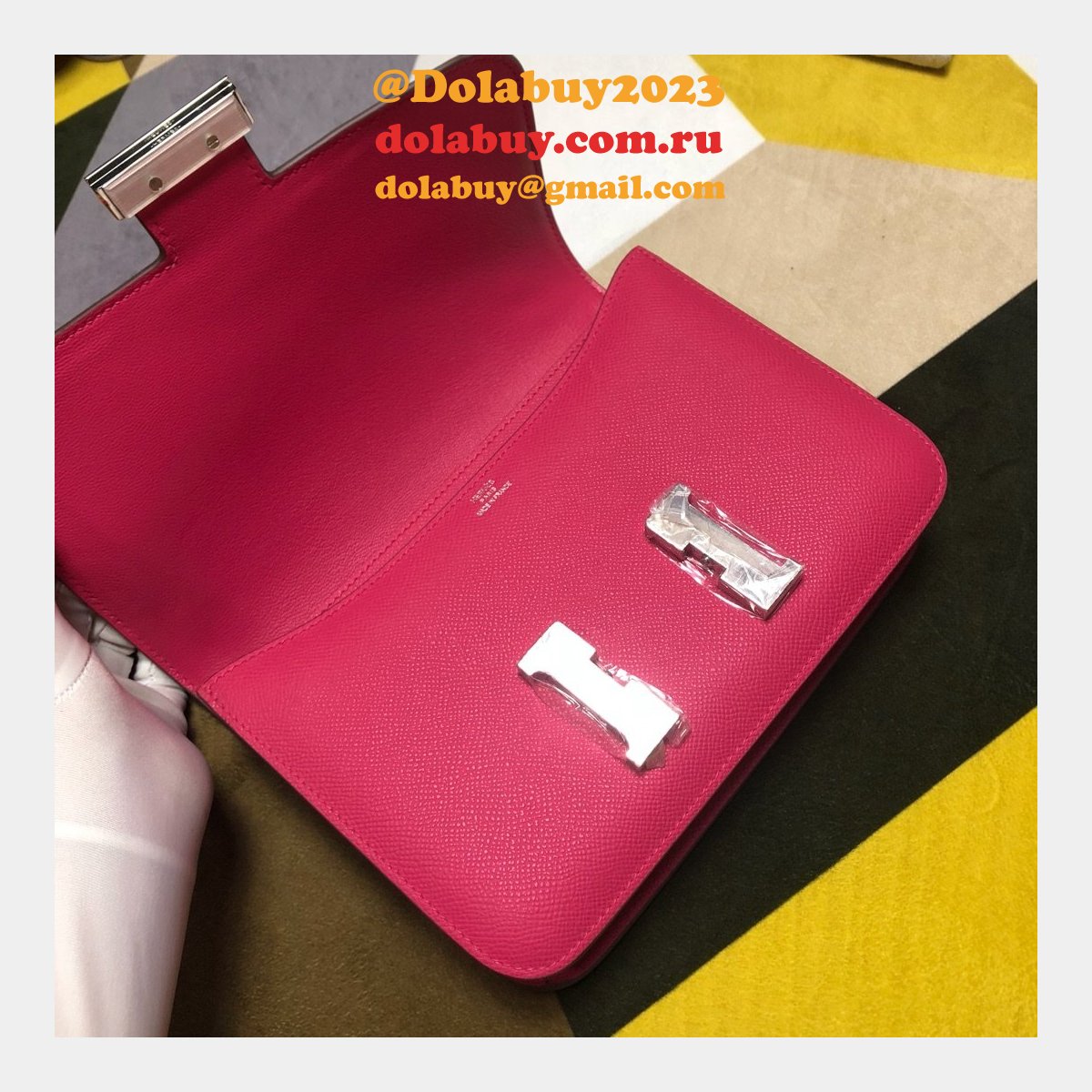 Hermes Constance Bag 23cm Epsom Leather Rose