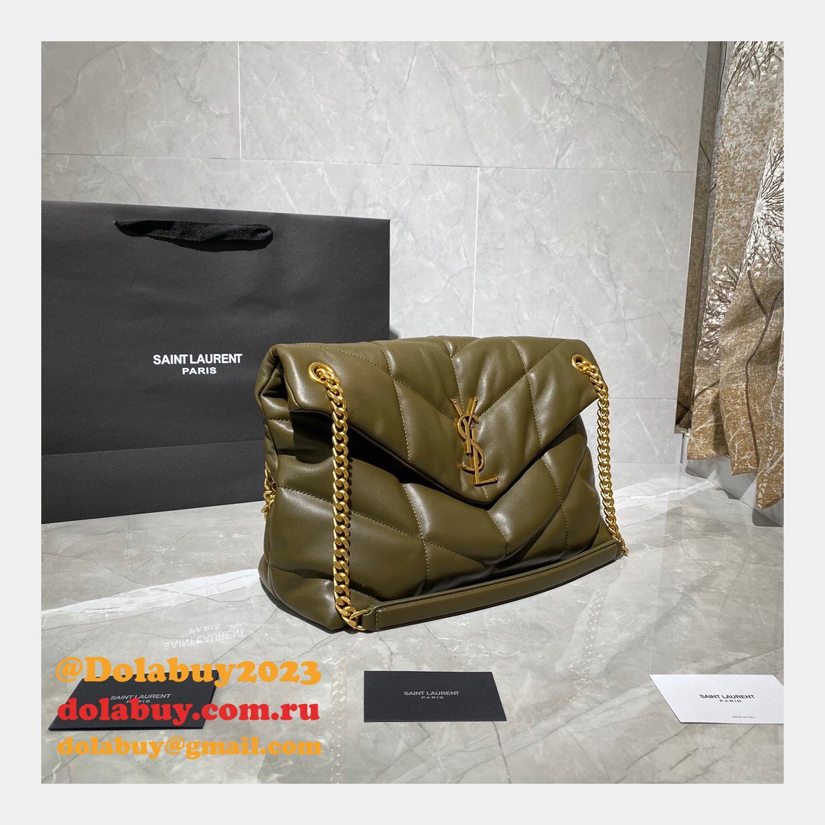 Designer Wholesale LOULOU PUFFER HANDBAG 35cm