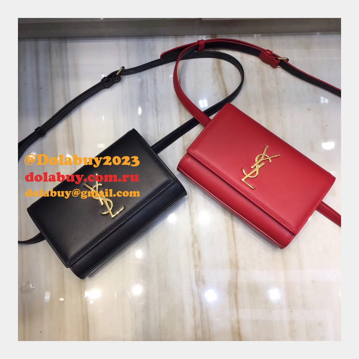 Replicas YSL Saint Laurent Waist Pack Fanny Pack Black Belt Bag