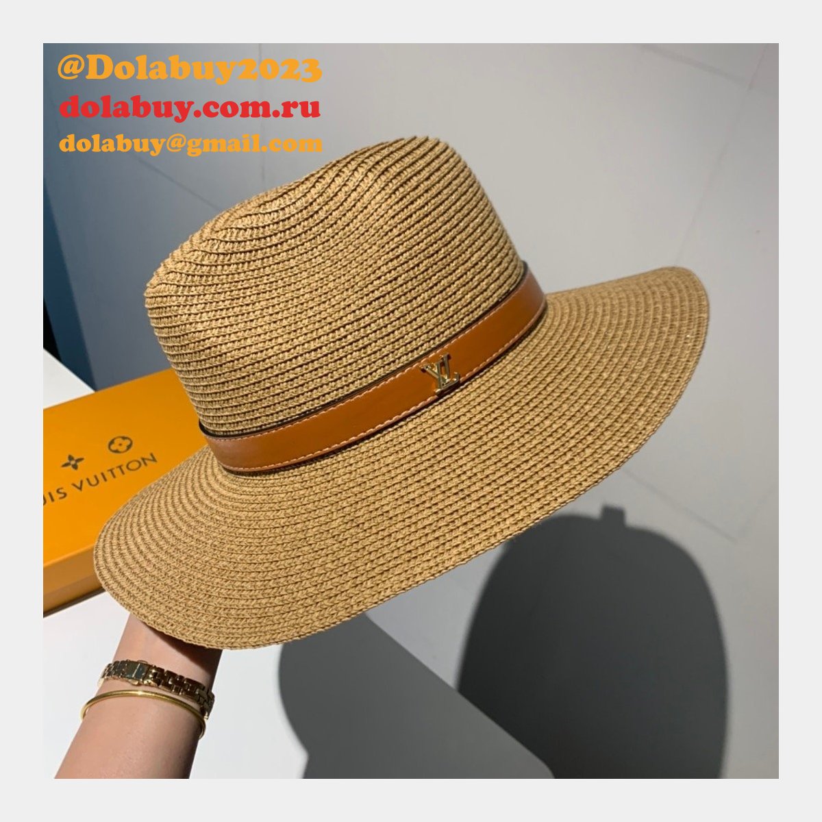Fashion Louis Vuitton Beach classic straw hat