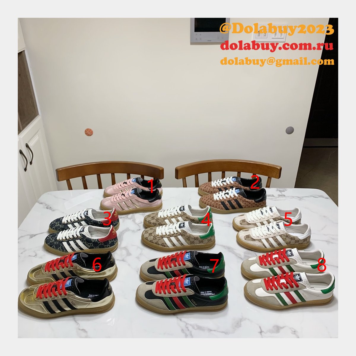 duplicate G*u*i x adidas shamrock joint skate men/women shoes