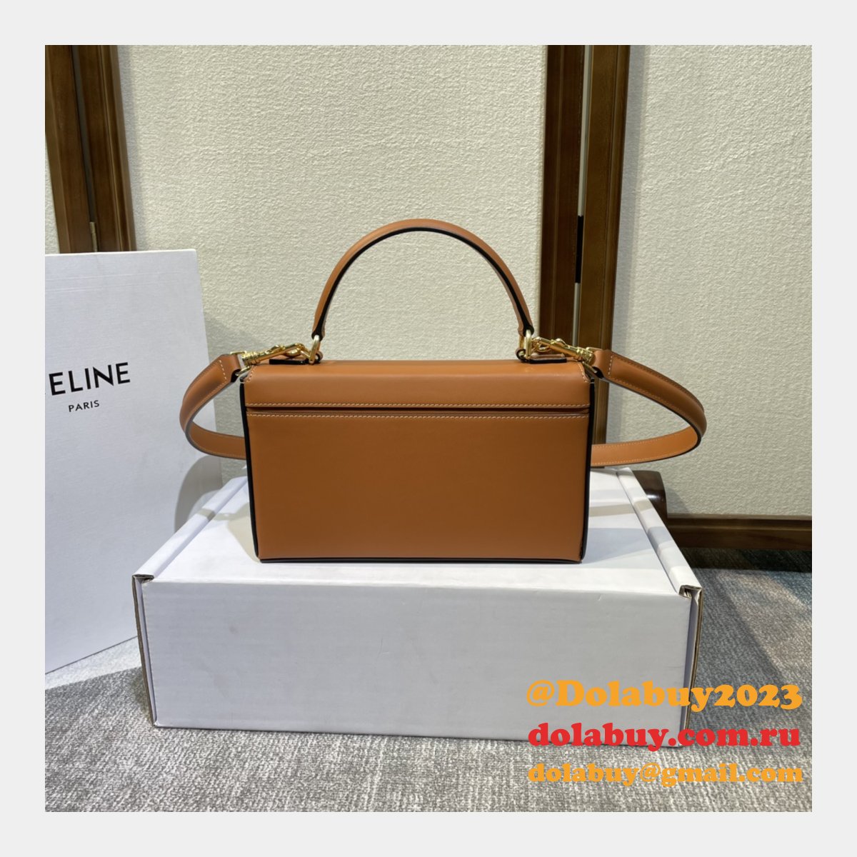 7 Star CELINE BOX TRIOMPHE Duplicate NEW BAG #199992