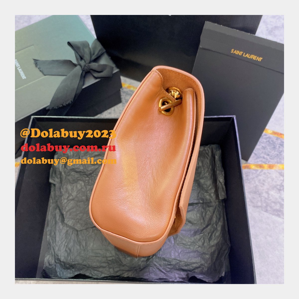 Fashion SAINT LAURENT KATE REVERSIBLE MEDIUM BAG 553804