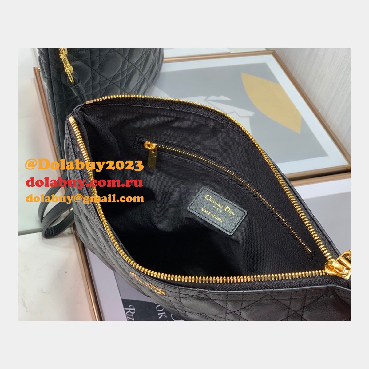 Where to buy Faux Dior Clutch Copy Bags 2022 Black Dolabuy