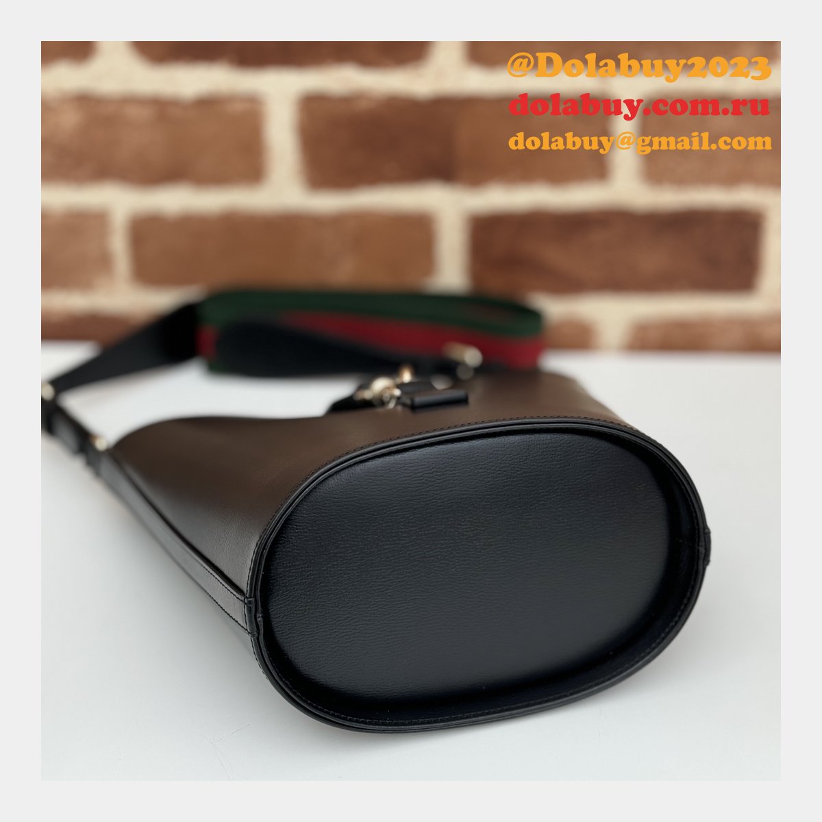 G*u*i 1:1 mirror bucket shoulder black 782908/782904 copy bag