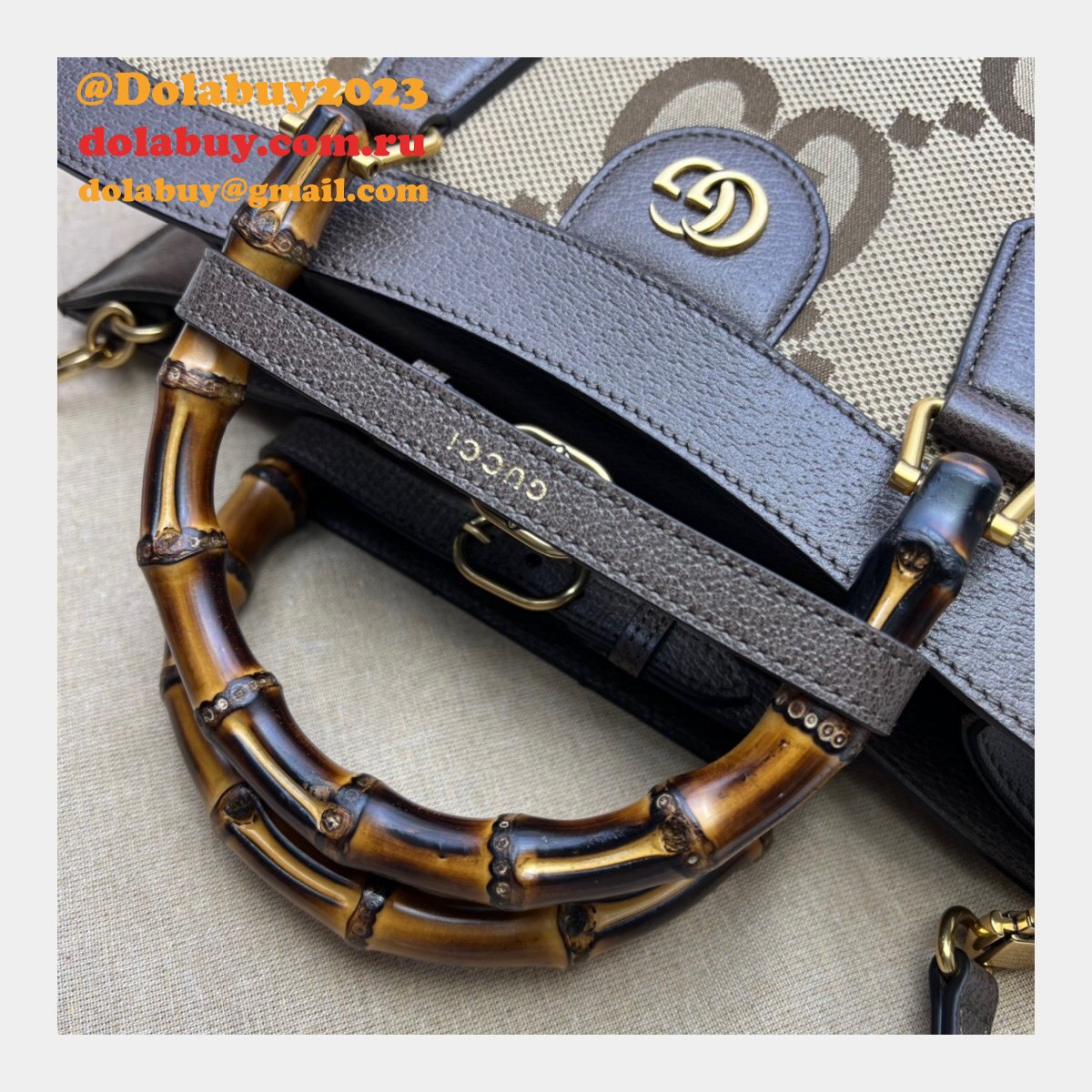 best 25+ deals for G*u*i replica diana 655658 python tote bag