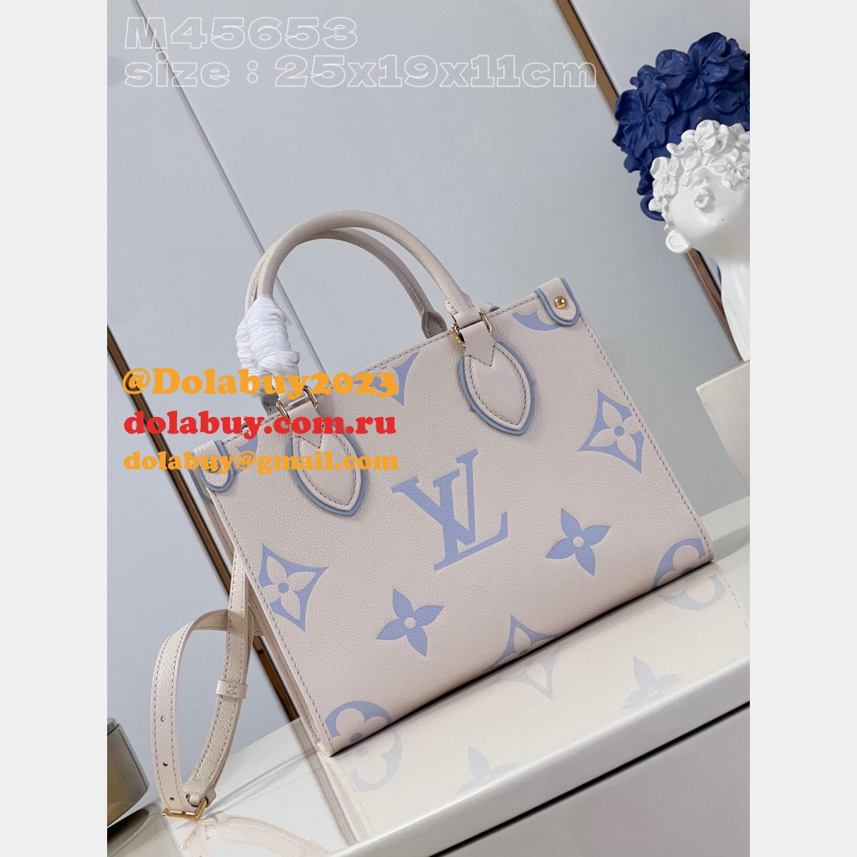 Onthego Designer Monogram Empreinte M45653 Louis Vuitton Replica Bag