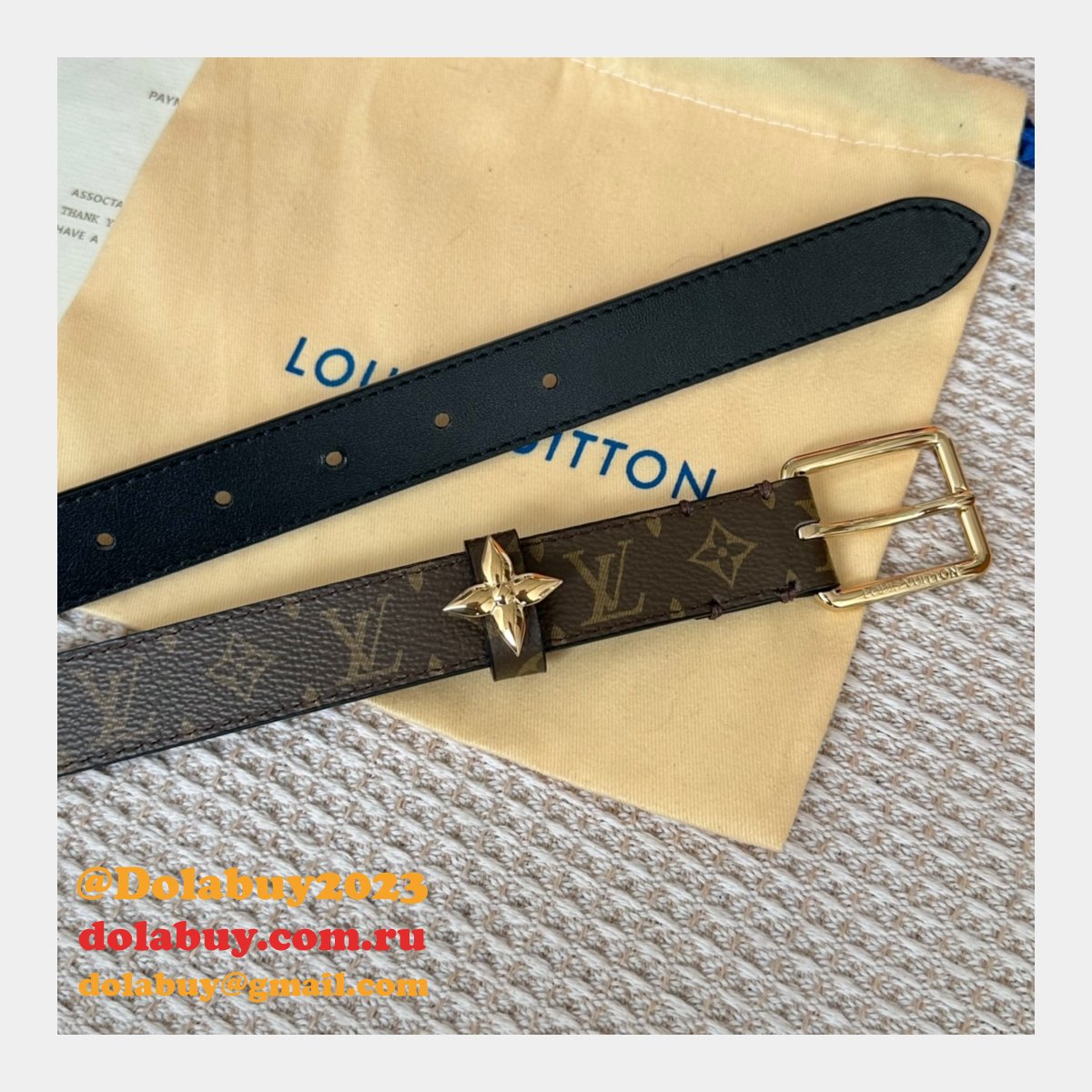Louis Vuitton Flowergram 2.5cm Monogram Reversible Belt
