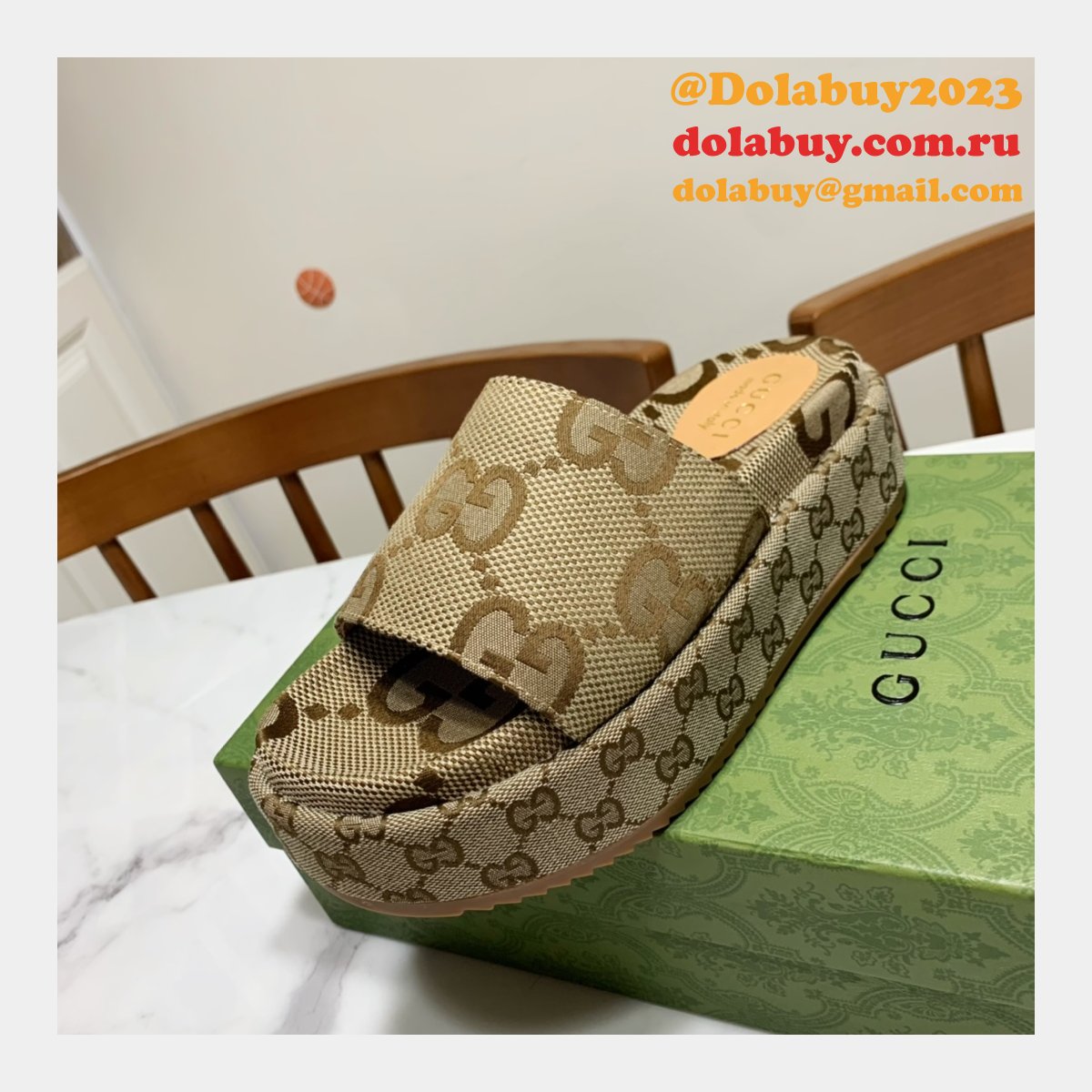 canvas slippers replica G*u*i best high quality shoes