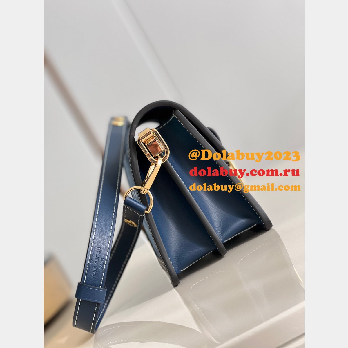 Designer Replica Louis Vuittons Dauphine M59716 Bag Denim Blue 2022