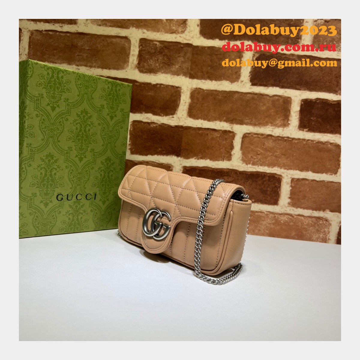 luxury 7 star replica G*u*i 476433 gg marmont matelassé mini bag