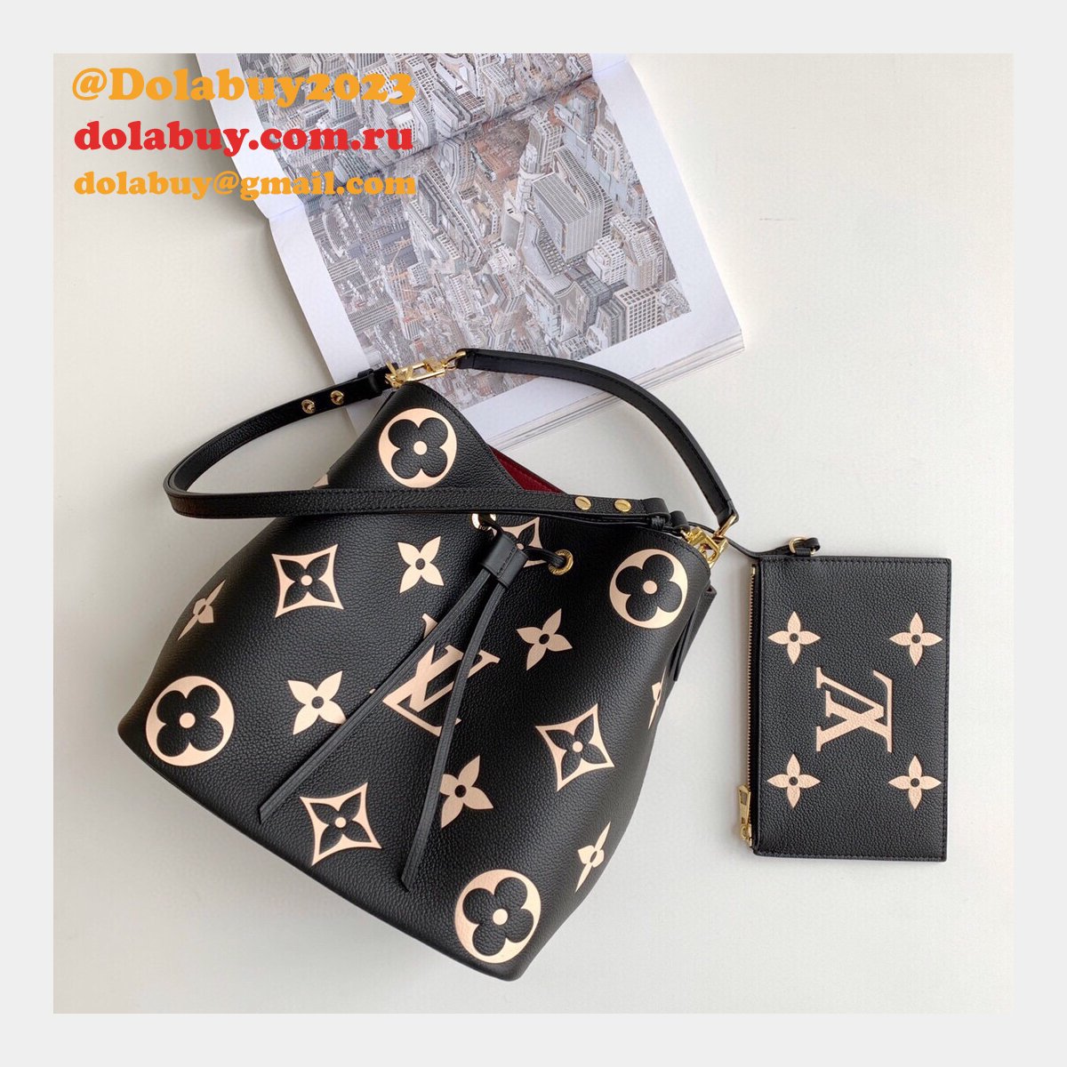 Louis Vuitton Replica NéoNoé MM Monogram Empreinte Leather M45497 Bags