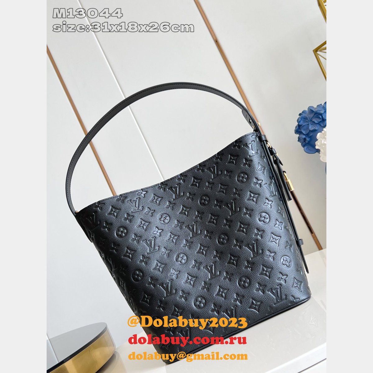 Louis Vuitton All In GM Luxury Monogram Empreinte M13044 Black Bag