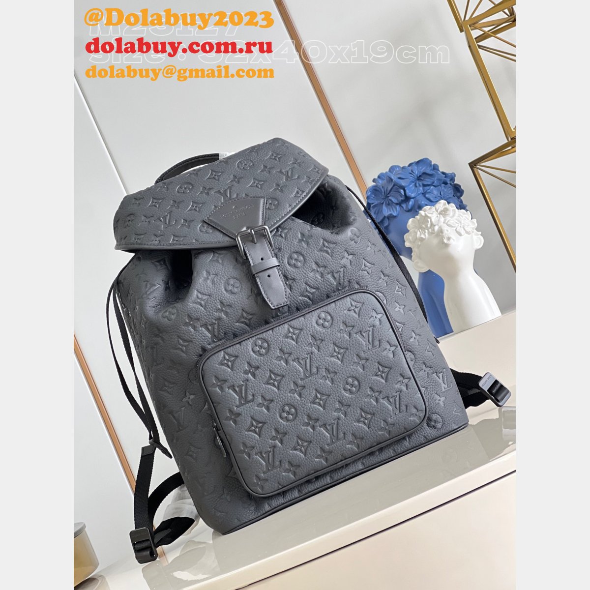 Knockoff Montsouris Backpack Taurillon M23127 Louis Vuitton Men Bag