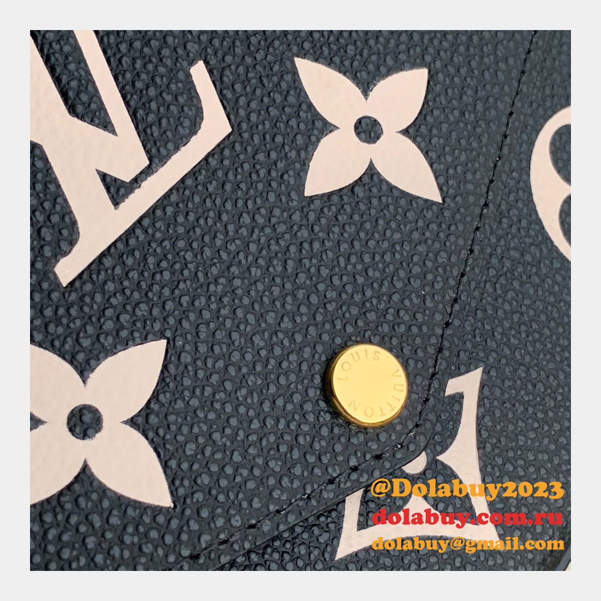 Louis Vuitton Félicie Pochette Monogram Empreinte Leather M69977 Cream Black