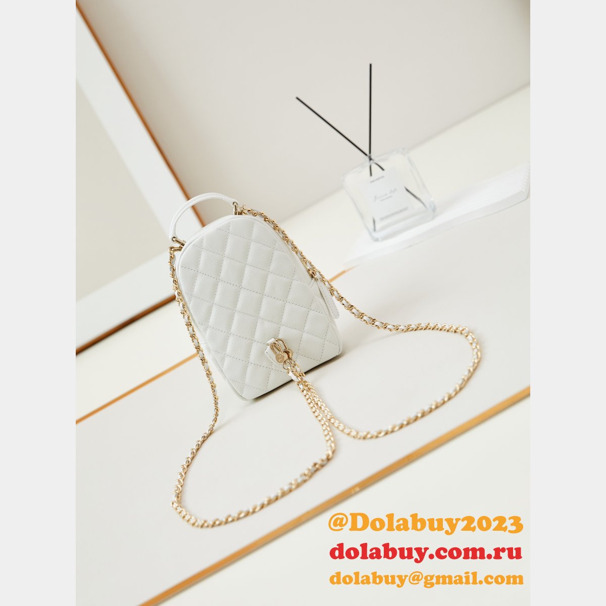 Fashion 24Cmini caviar leather women backpack AP3753