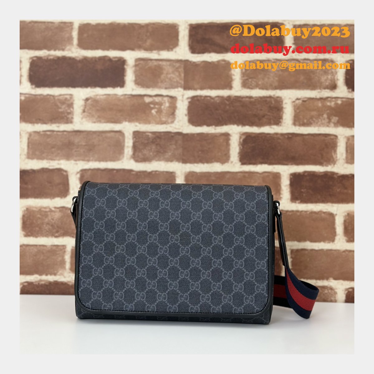 Gucci Replicas 792124 GG Supreme Crossbody Ophidia Men Bag
