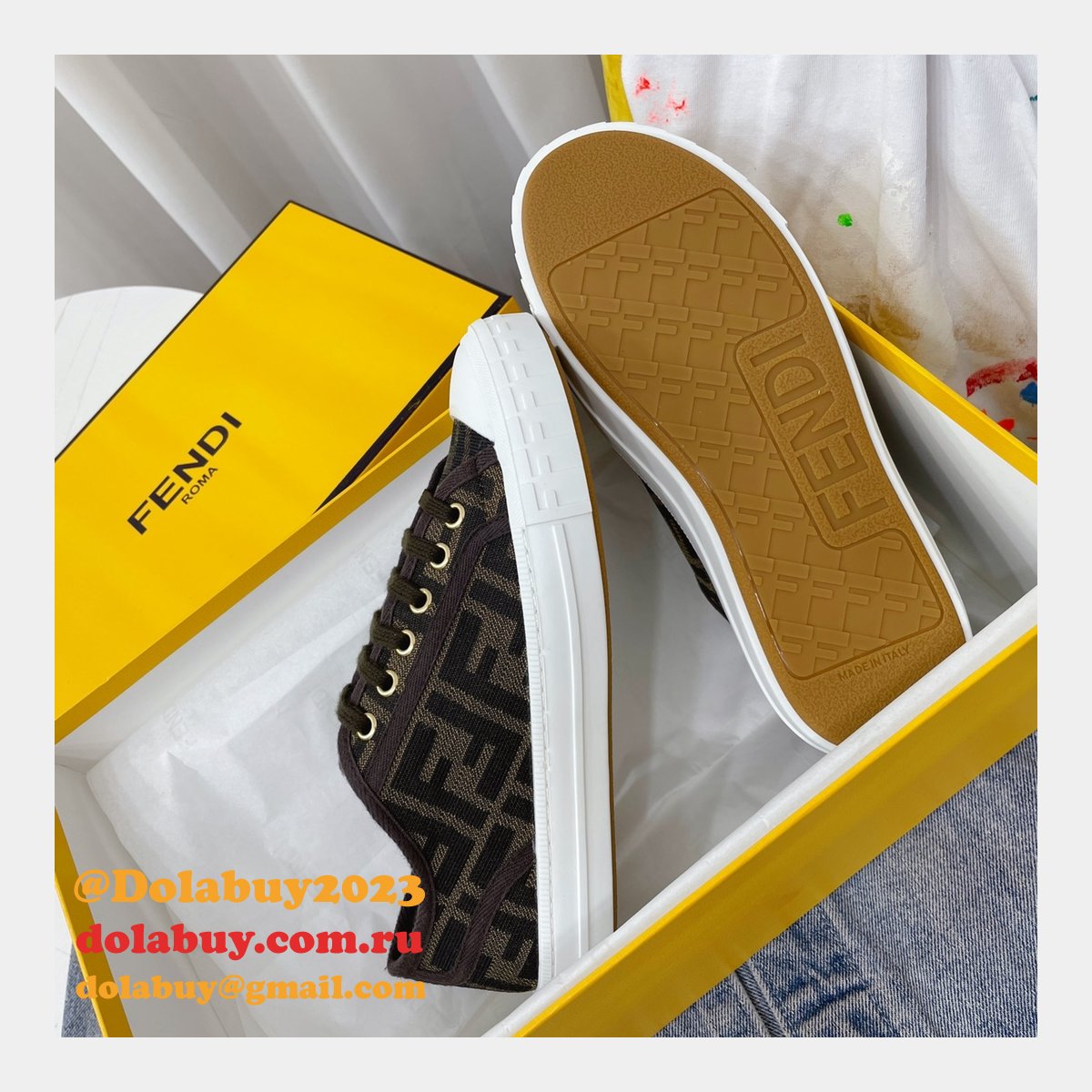 1:1 fake domino F**di shoes website to get replica sneakers