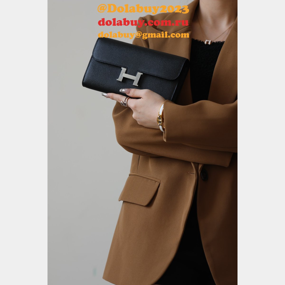 Luxury hermes constance to go epsom H clutch