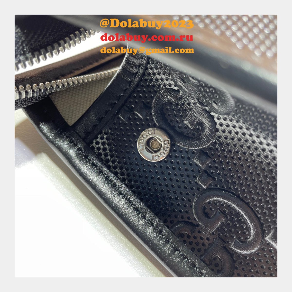 G*u*i replica black gg embossed mini 625568 bag