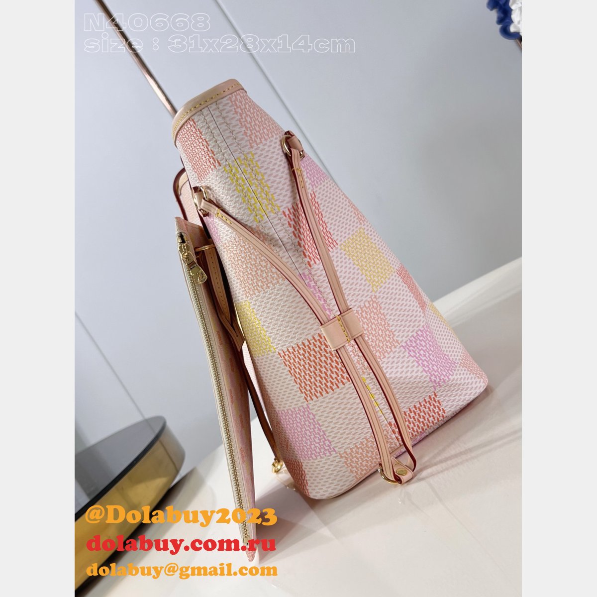 Perfect LOUIS VUITTON Damier Giant neverfull MM HANDBAG