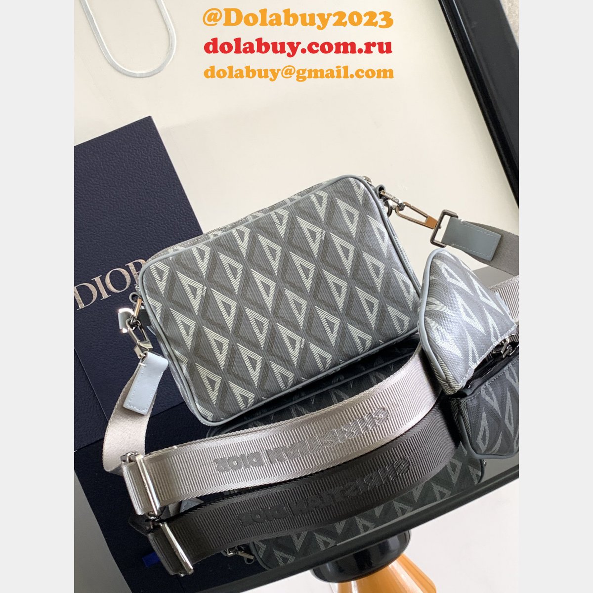 Christian Dior Nano Replica CD Diamond 1ADPO276CDP_H42E Bag