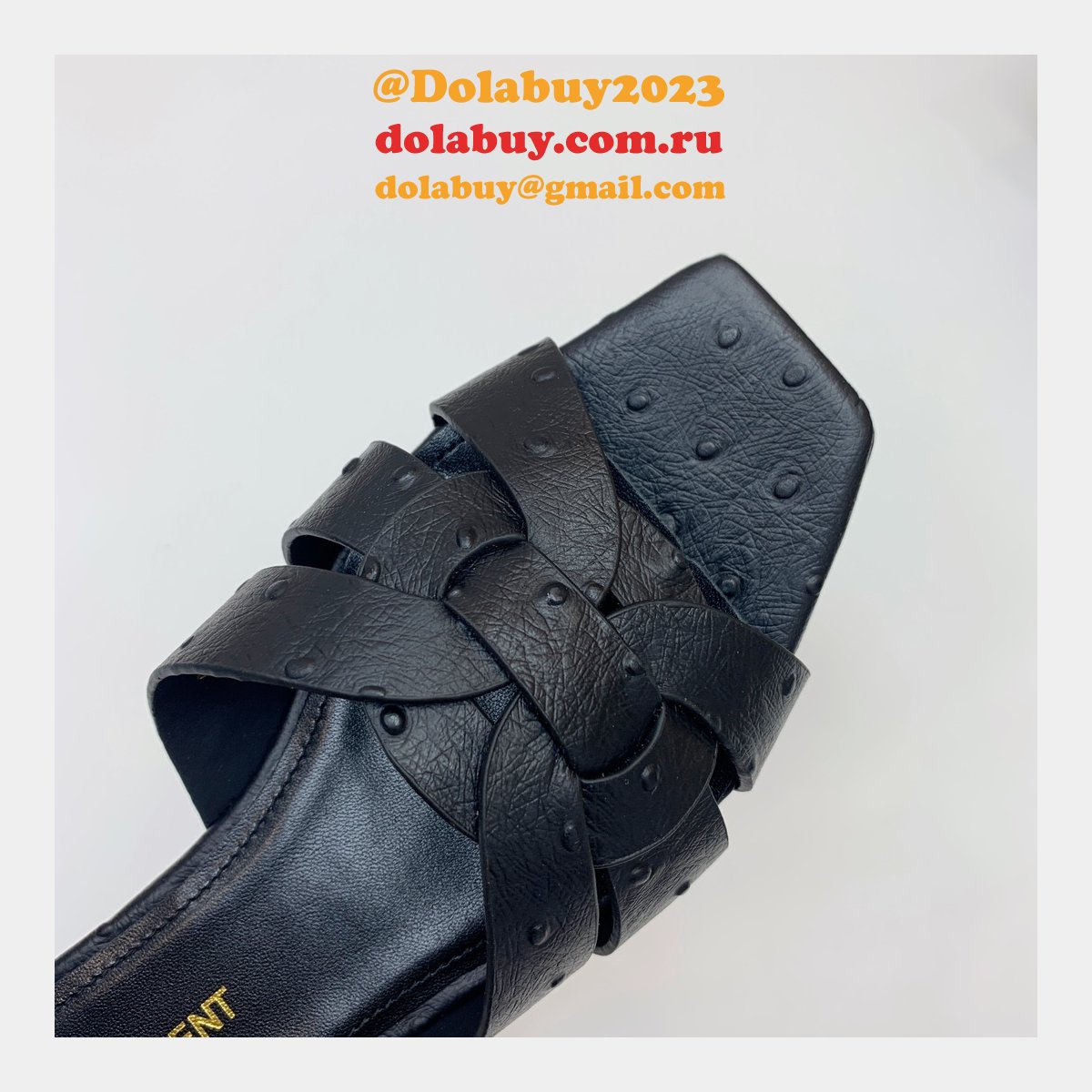 Designer Saint Laurent Knockoff Tribute Slides Shoes